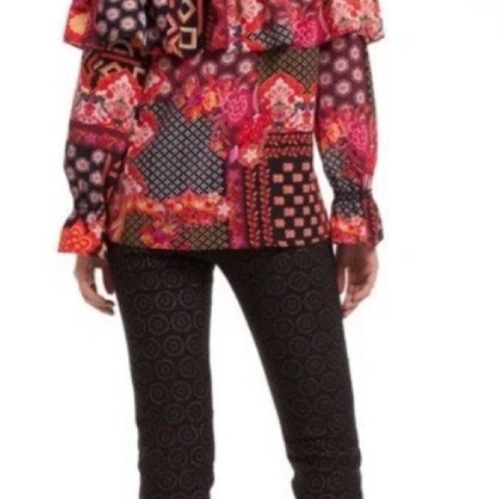 Trina Turk Multicolor Off-Shoulder Blouse - Picture 3 of 10